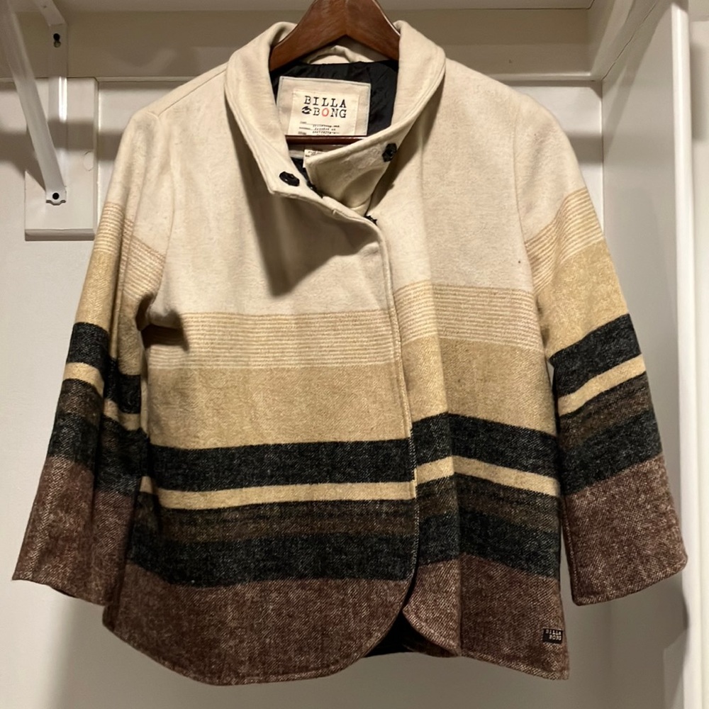 Billabong Quarter Sleeve Striped Jacket